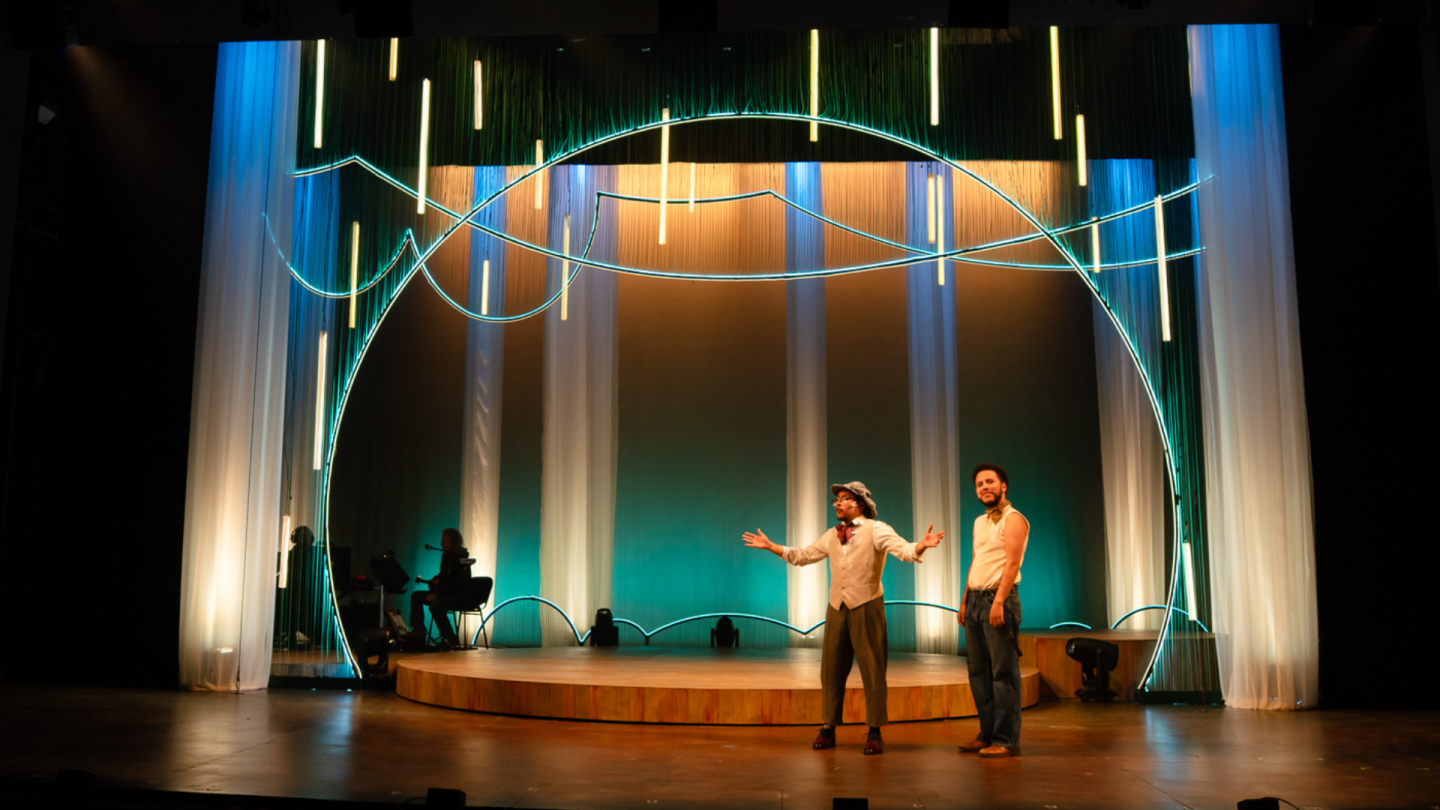 Touchstone and Andy meet in the forest.